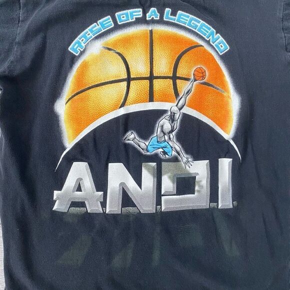 And1 youth boys L 100% cotton crewneck short sleeve basketball T-shirt black - Picture 2 of 5